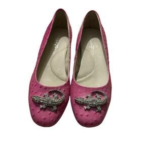 Diana E. Kelly Alligator Brooch Leather Shoes sz 7